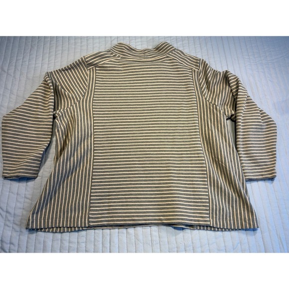 J Jill Striped Mock Neck Long Sleeve Tunic Top Cream & Grey Women's Size 3X - Picture 9 of 9